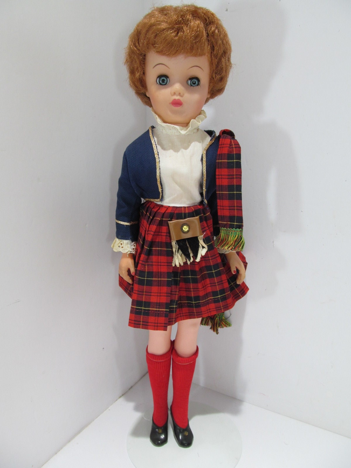 Vintage Bonnie the Plaid Lassie Doll, Mint, EF Macdonald
