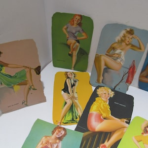 Lot of 29 Girlie Multoscope Pin-Up Cards, Earl Mohan Artist