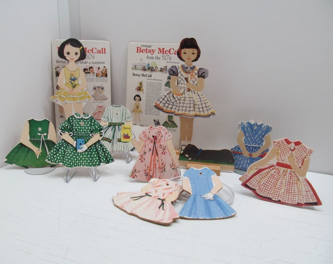 Betsy Mccall Repro wooden Paper Doll Set From the 50's, 1993 Etsy