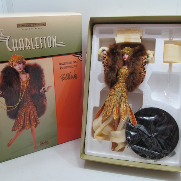 MIB Mattel The Charleston Porcelain Bob Mackie Barbie, 2000