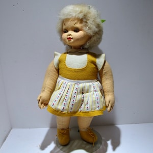 Vintage 21&quot; Italian Cloth Felt Doll