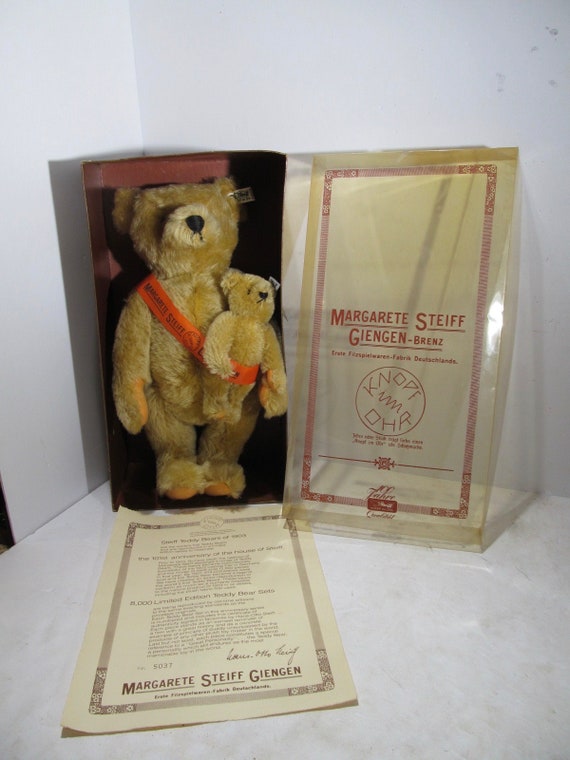 MIB Mama & Baby Steiff Bear 101st. Anniversary Ltd Ed. Set - Etsy