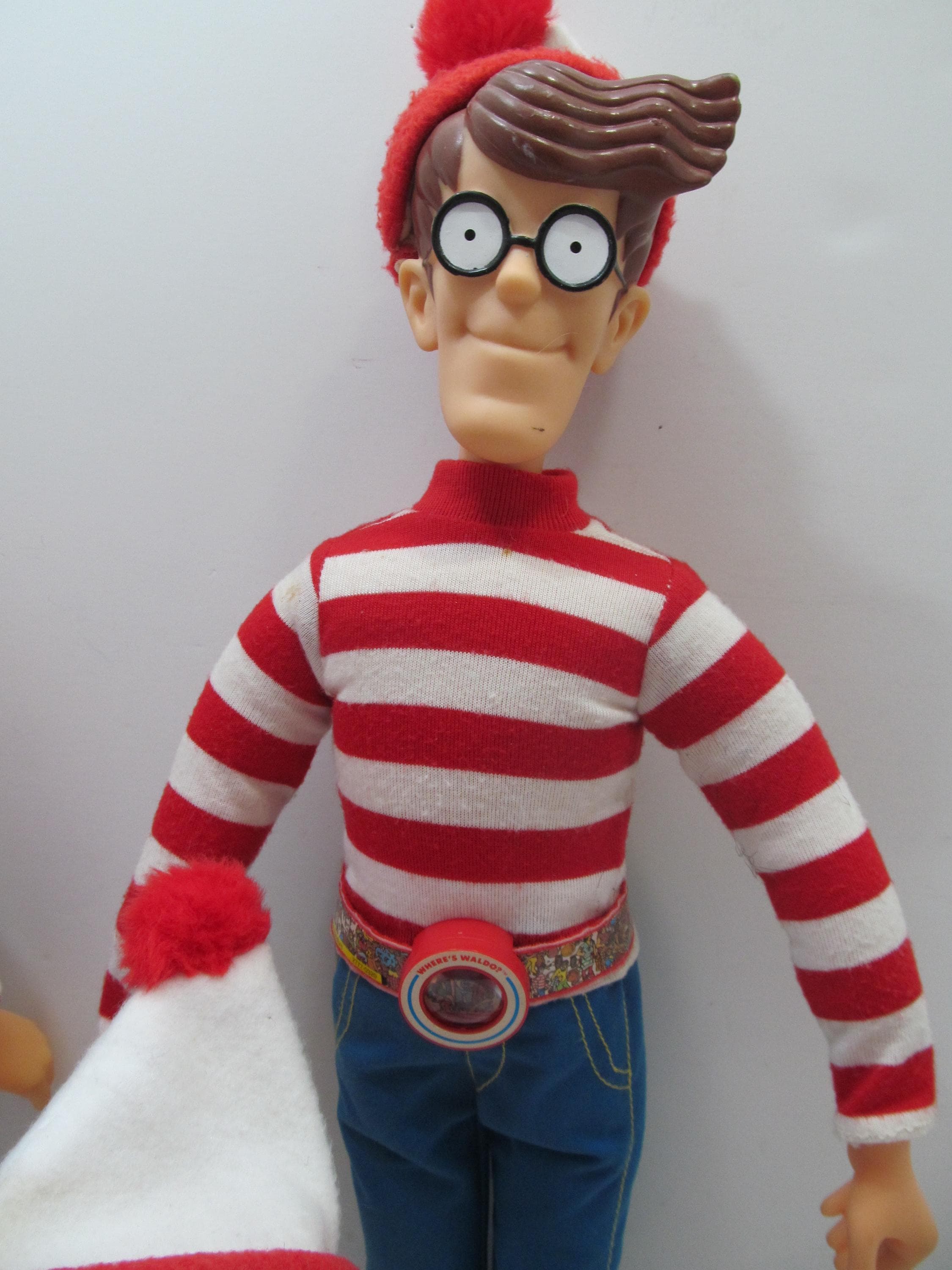 激レア 1991年 Where's Wally Now? フィギュア 50cm Mattel Where's Waldo,, Waldo, Wilma & Woof Plush Set, 1991 - Etsy