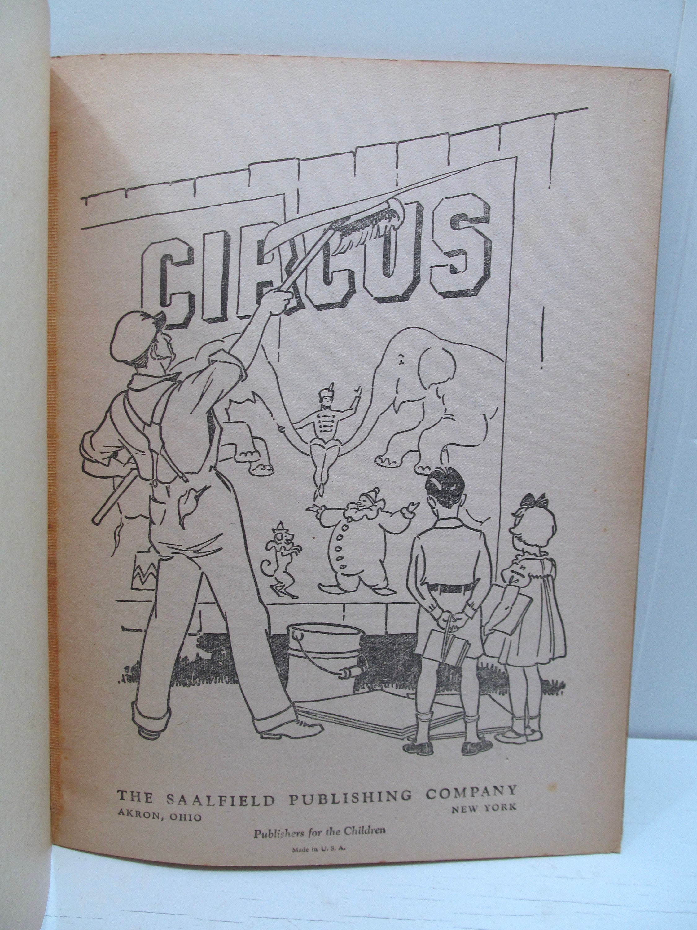 Vintage Circus Coloring Book, Un-used, Saalfield, 1940 - Etsy