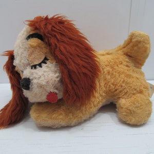Plush Vintage Walt Disney Characters Plush Sleeping Lady Dog, Lady & The Tramp