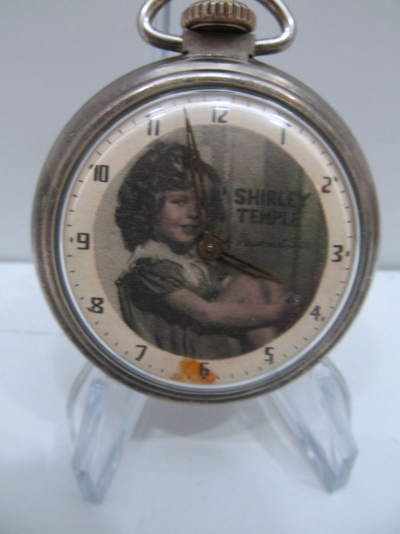 1953 Shirley Temple Character Pocket Watch, Worki… - image 2