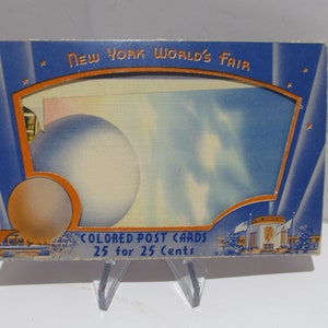 MIB 1939 New York World's Fair, 25 gekleurde ansichtkaarten, Tichnor Brothers