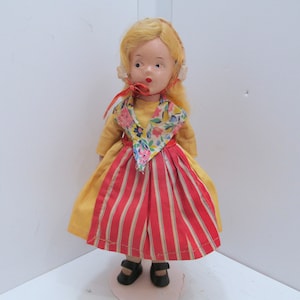 Vintage Madame Alexander Little Betty Swiss Girl, Compo Doll, All Original, 1930&#39;s