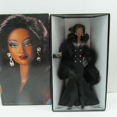 Rare Midnight Tuxedo Barbie Aftican American 2001 Members Choice