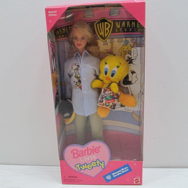 NRFB Barbie Loves Tweety, Mattel, 1998, Warner Bros, Studie Store