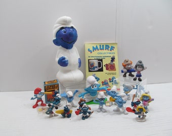 Vintage Smurf Collection, 20 Teile inklusive Buch, 1990er Jahre