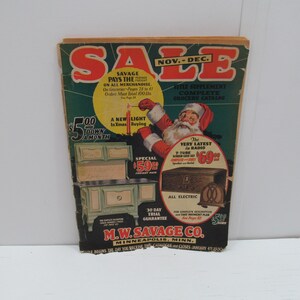 Rare Vintage 1929-1930 Nov. Dec. SALE Catalogue, M.W. Savage Co.