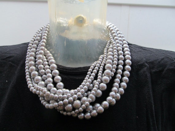 VIntage Richelieu Multi-Strand Faux Pearl Necklac… - image 1