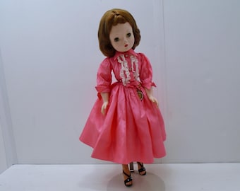 Madame Alexander Cissy in Pink Tagged Dress, 1958