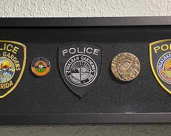 Shadow Box, Police, Police Patch, Police Challenge Coin