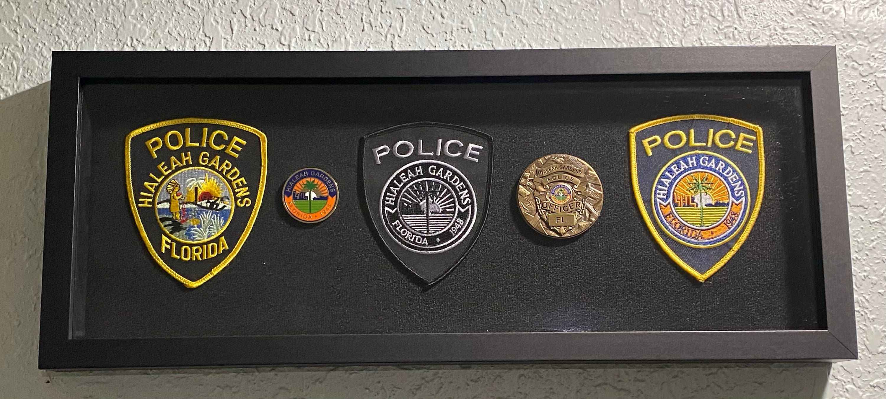 police patch display case  Patches display, Police patches display, Patch  quilt