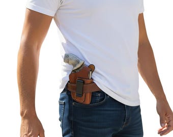 Funda de cuero IWB para Ruger LCR de 2 pulgadas