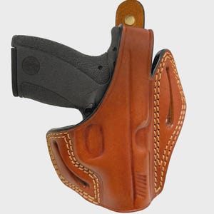 OWB Leather Belt Holster Smith Wesson Bodyguard 2.0 Right Hand Thumb Break Concealed