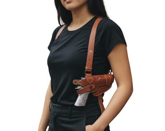 Leather Horizontal Shoulder Holster System for your Colt 1911