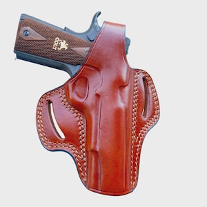 Läderhölster OWB för Colt 1911 5-tums regerings-tumbroms