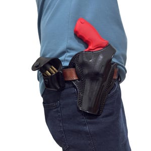 Fondina OWB in pelle: Colt King Cobra, Python 357 Magnum 4 pollici