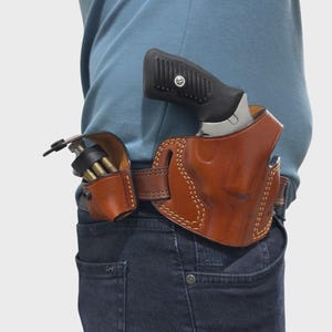 OWB Leather Holster Charter Arms 2.5 Inch Speed Loader Pouch Right Hand Set