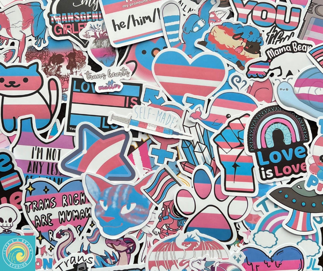 Transgender Stickers, Trans Flag, TG, Transsexual, Trans Colors, Random ...