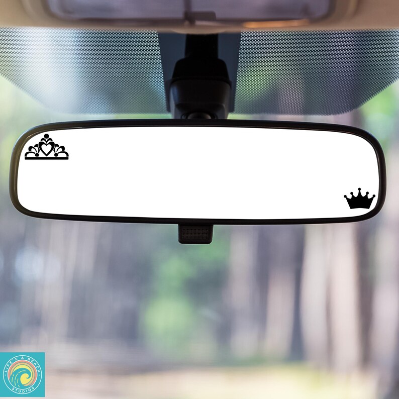 Crown Decal, Tiara, Tiny Crown, Queen, Princess, Rearview Mirror Decal ...