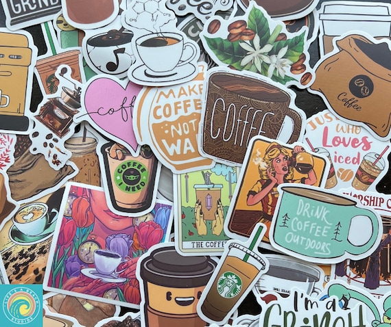 50 PCS Cute Starbuck Stickers Coffee Aesthetic  