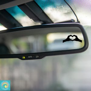 Heart Hands Decal, Heart Decal, Heart Hand, Heart Gift, Rearview Mirror Decal, Mini Decal, Indoor/Outdoor Vinyl, Many Colors, FREE SHIPPING