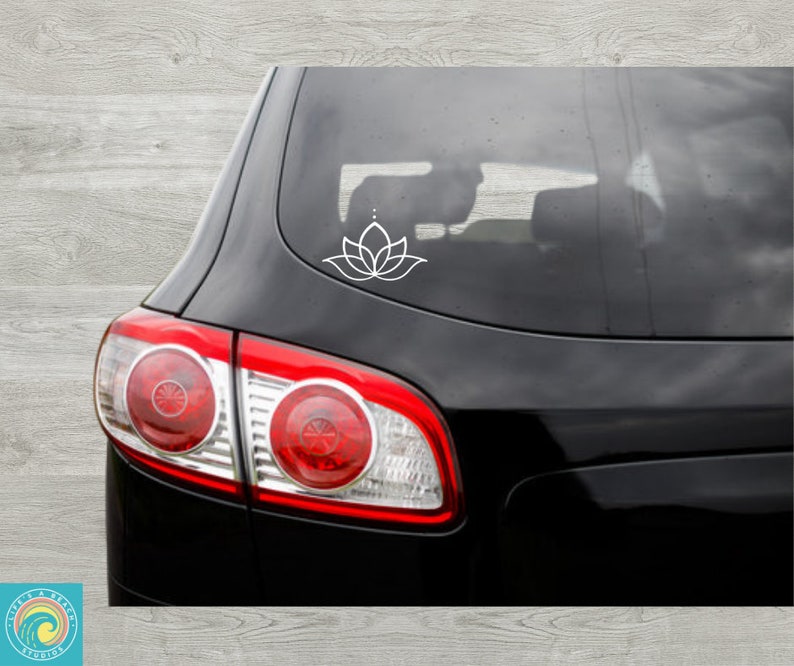 Lotus Flower Decal, Meditation Decal, Yoga, Car Decal, Wall Decal, Vinyl Sticker, Indoor/Outdoor Waterproof Vinyl, Many Colors And Sizes image 3