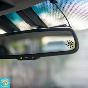 Sun Decal, Summer, Sun Worshipper, Beachy, Sun Sticker, Rearview Mirror Decal, Mini Decal, Indoor/Outdoor Vinyl, Many Colors, FREE SHIPPING