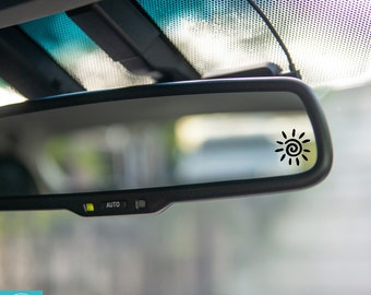 Sun Decal, Summer, Sun Worshipper, Beachy, Sun Sticker, Rearview Mirror Decal, Mini Decal, Indoor/Outdoor Vinyl, Many Colors, FREE SHIPPING