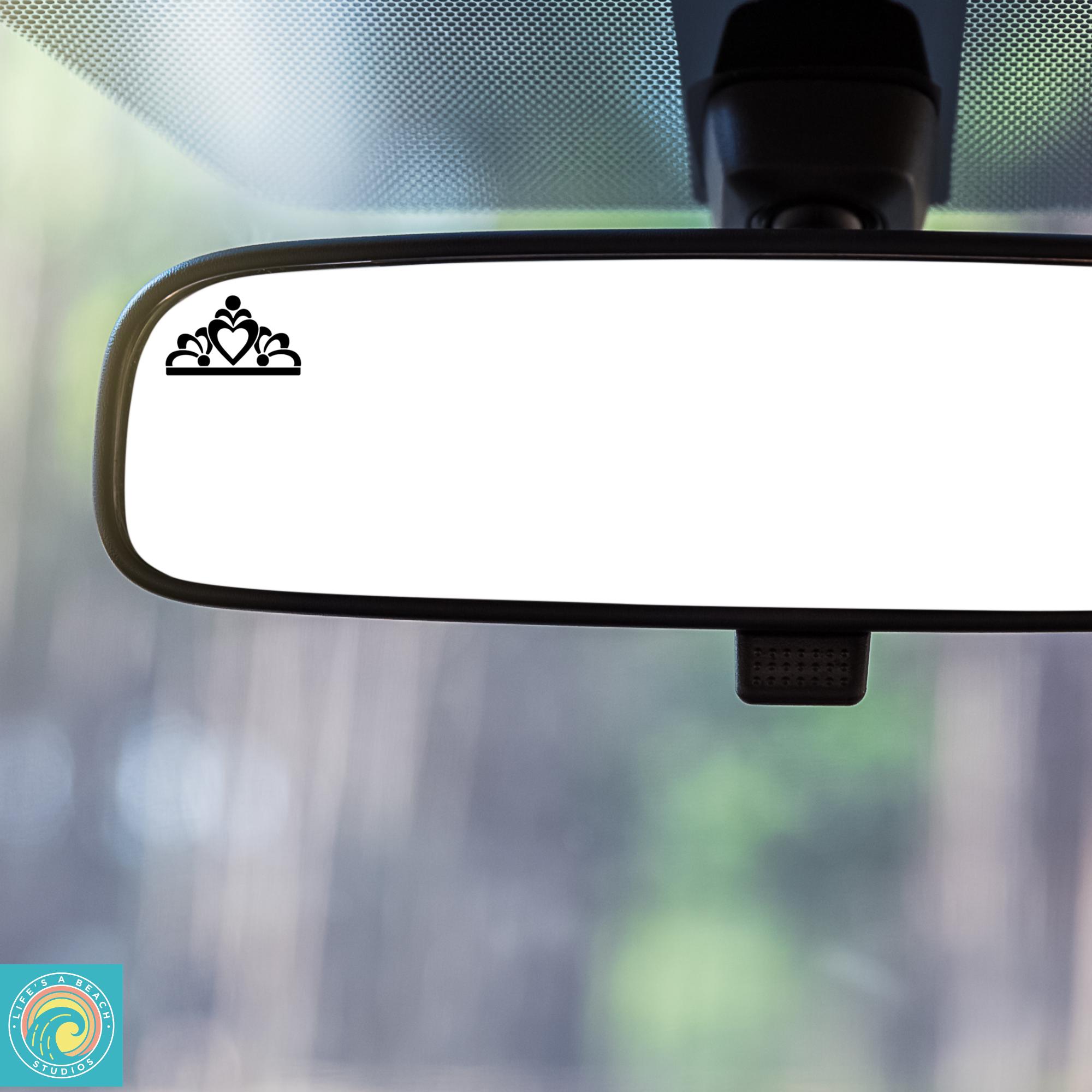 Crown Decal, Tiara, Tiny Crown, Queen, Princess, Rearview Mirror Decal ...