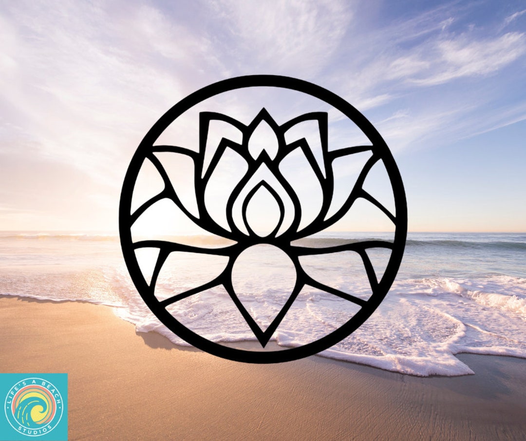 Lotus Flower Decal, Meditation Decal, Yoga, Car Decal, Wall Decal