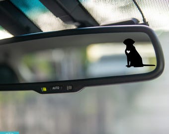 Labrador Decal, Lab Dog, Dog Mom, Dog Dad, Hunting Dog, Rearview Mirror Decal, Mini Decal, Indoor/Outdoor Vinyl, Many Colors, FREE SHIPPING