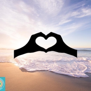 Heart Hand Decal, Heart Decal, Lovers, Besties, Eras Decal, Car Decal, Wall Decal, Vinyl Sticker, Indoor/Outdoor Decal, Many Colors & Sizes