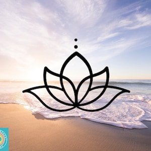 Lotus Flower Decal, Meditation Decal, Yoga, Car Decal, Wall Decal, Vinyl Sticker, Indoor/Outdoor Waterproof Vinyl, Many Colors And Sizes