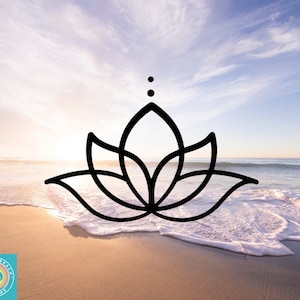 Lotus Flower Decal, Meditation Decal, Yoga, Car Decal, Wall Decal, Vinyl Sticker, Indoor/Outdoor Waterproof Vinyl, Many Colors And Sizes image 1