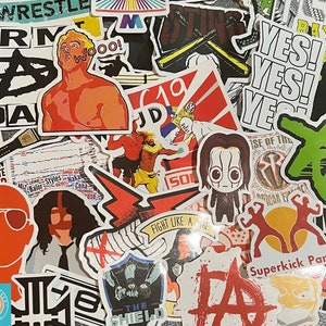 Wrestling Stickers, Wrestling Fan, Wrestler, Random Sticker Packs 10/20/50 Pieces, NO REPEATS, Waterproof, UV Resistant, Free Shipping