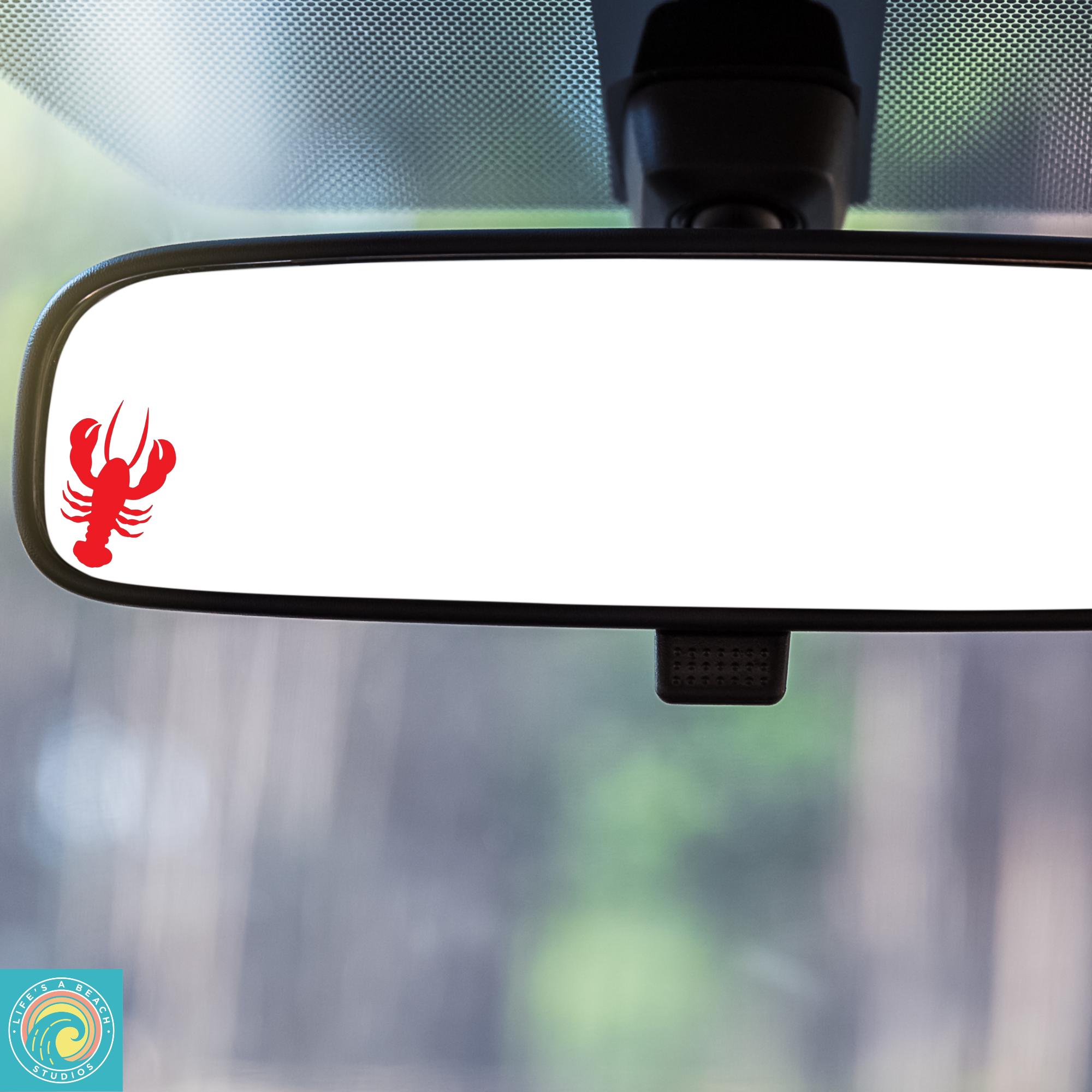 Lobster Decal, Lobstering, Lobster Themed Gift, Fishing, Rearview Mirror Decal, Mini Decal, Indoor/Outdoor Vinyl, Many Colors, FREE SHIPPING