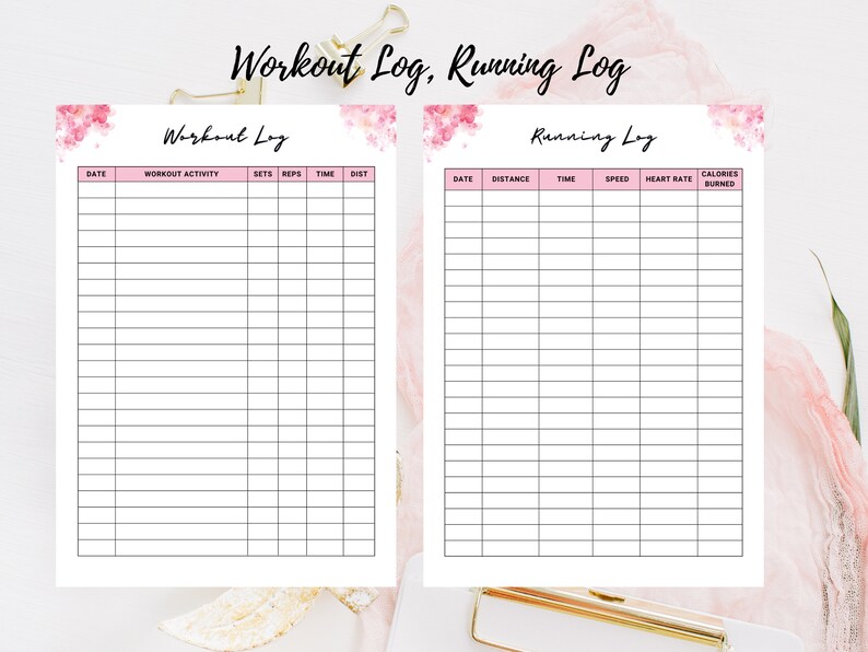 FITNESS TRACKER PDF Daily/weekly Workout Log Health & Etsy