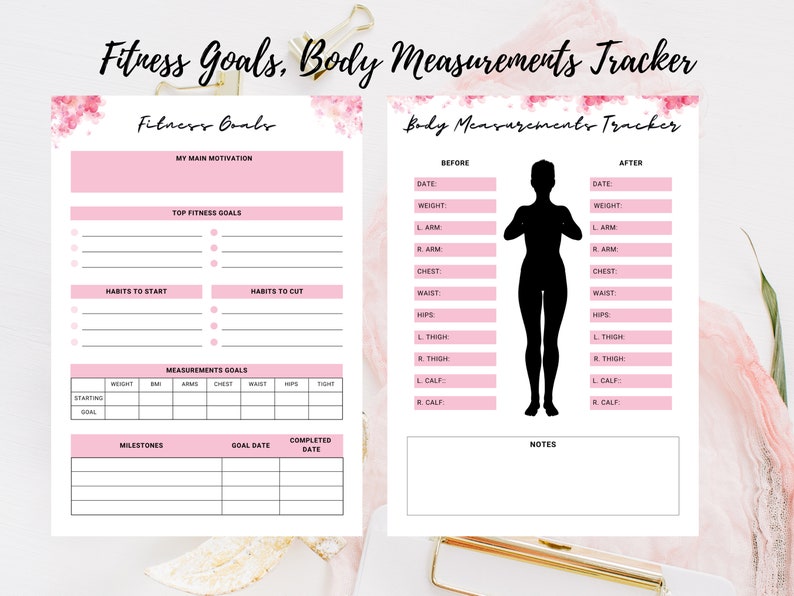 FITNESS TRACKER PDF Daily/weekly Workout Log Health & Etsy