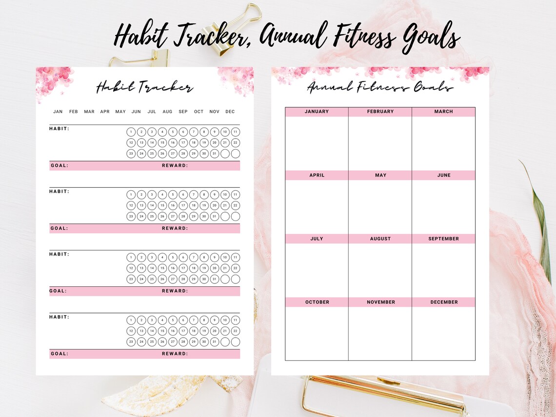 FITNESS TRACKER PDF Daily/weekly Workout Log Health & Etsy