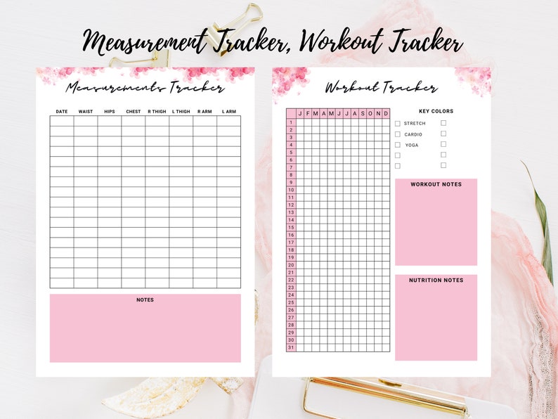 FITNESS TRACKER PDF Daily/weekly Workout Log Health & Etsy