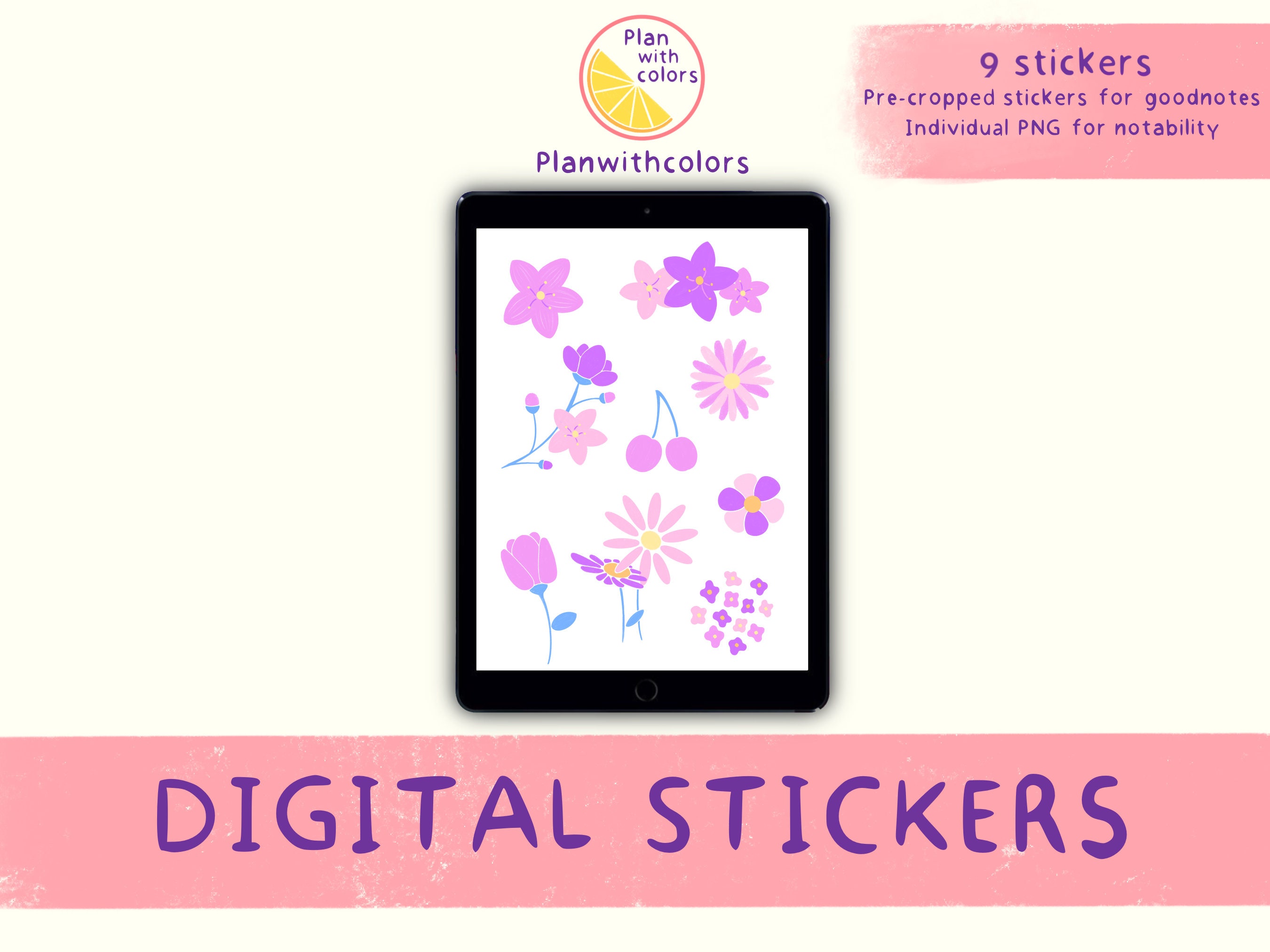 Notability stickers pre cropped Goodnotes Noteshelf stickers individual