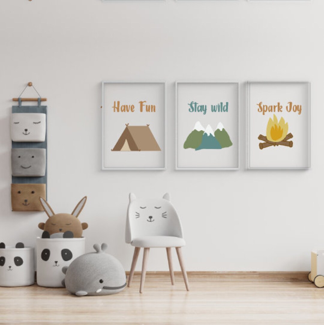 Camping Nursery Decor Printable Camp Themed Wall Art Camping Pictures