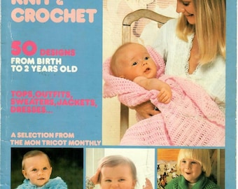 Mon Tricot bebé tejido a crochet años 70