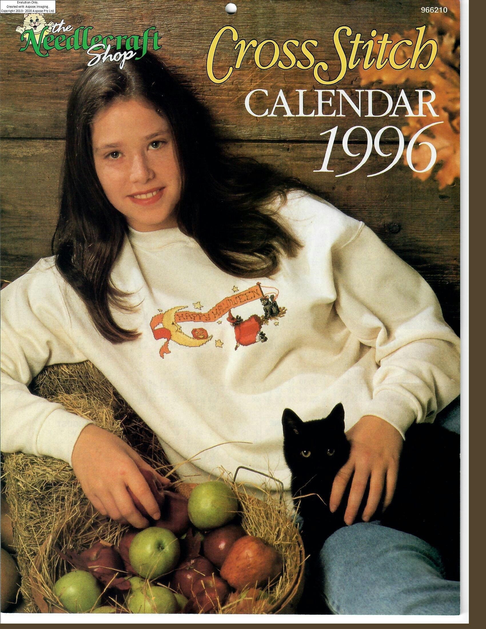 Cross Stitch Calendar 1996 - Etsy