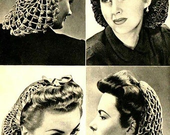 Redecillas de punto de ganchillo de los años 40